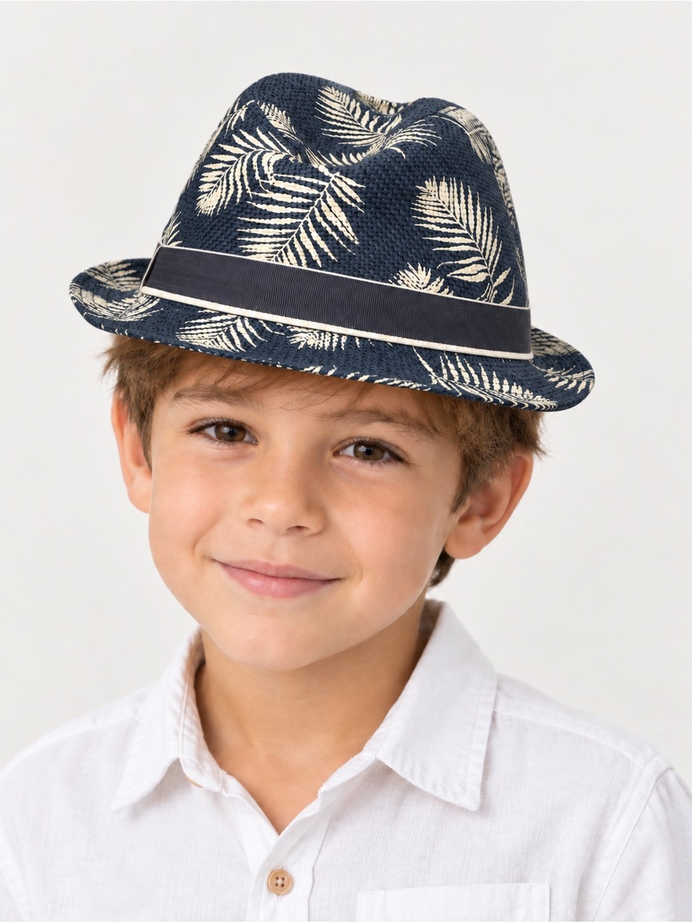 Kids palm leaf fedora size 8-12 years old